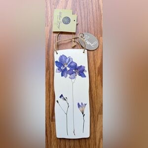 Floral Wall Hanging with Purple Flowers